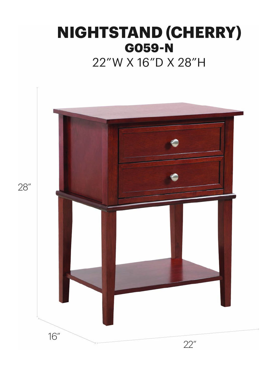 Glory Furniture - Newton - Nightstand
