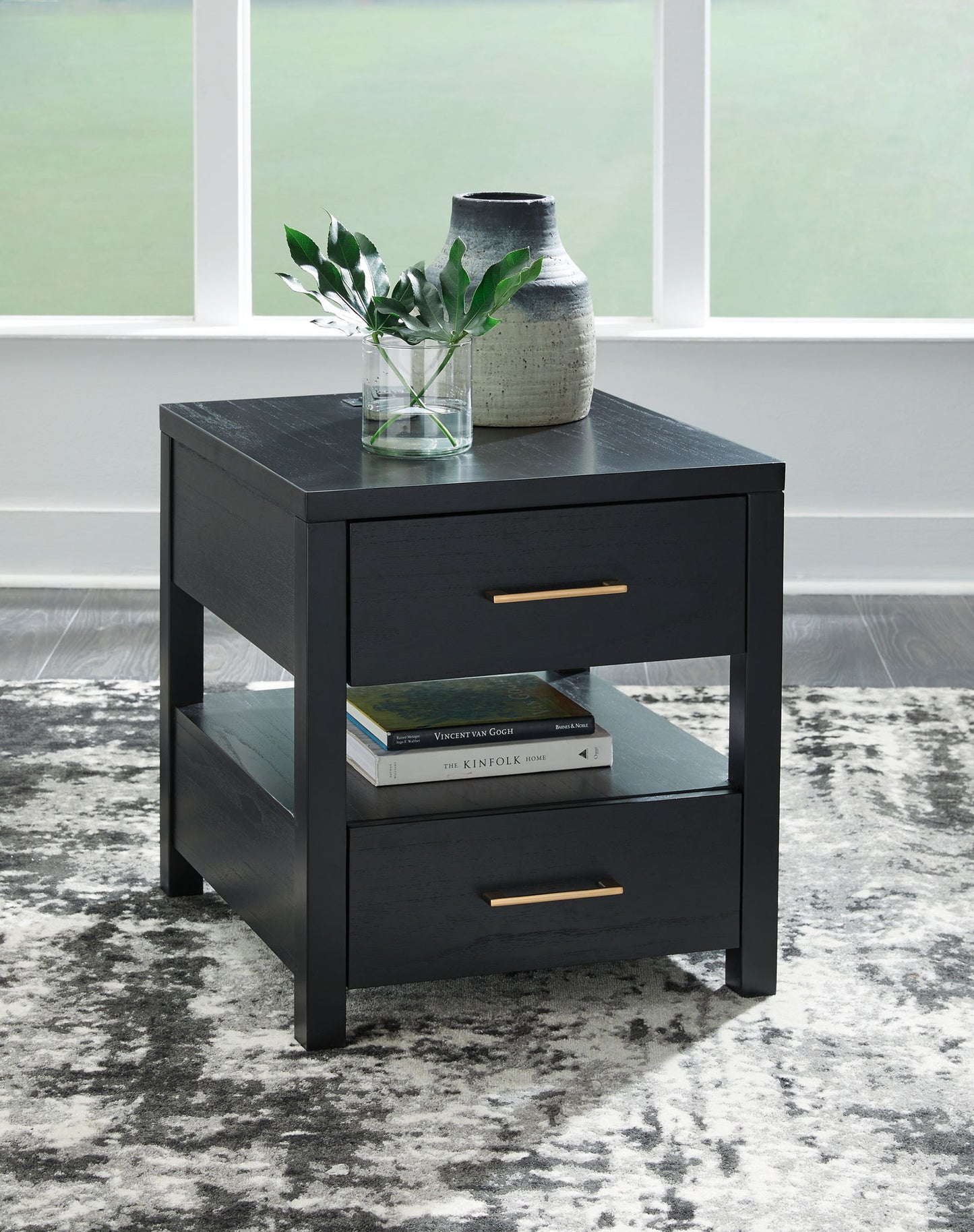 Winbardi - Rectangular End Table - Black