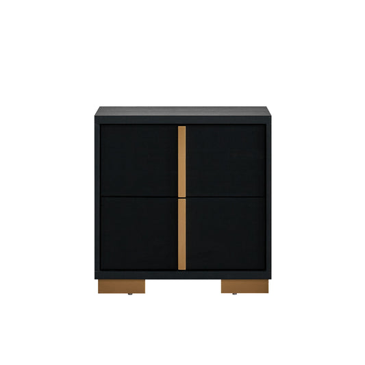 Steeler - Nightstand - Black / Gold