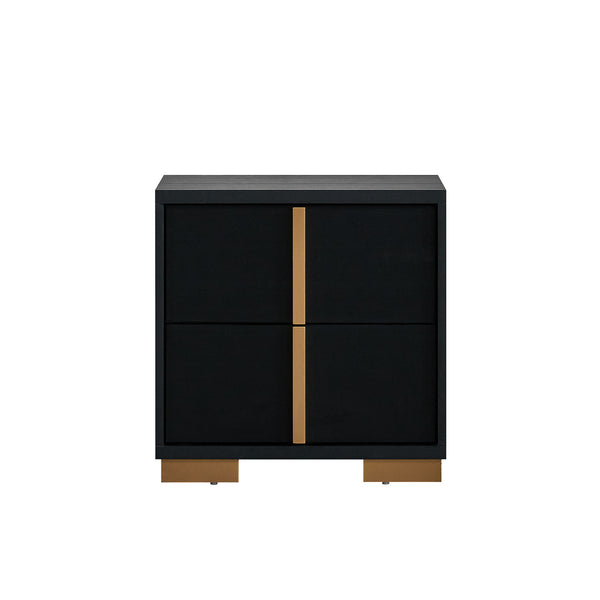 Steeler - Nightstand - Black / Gold