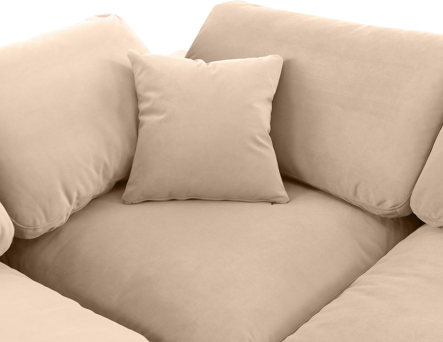 Comfy - 5 Piece Velvet Modular Corner Armless Sectional