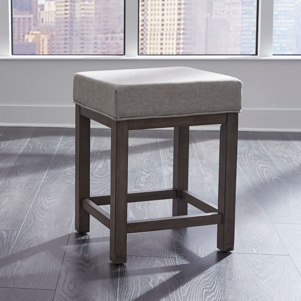 Tanners Creek - Upholstered Console Stool (Set of 3) - Gray