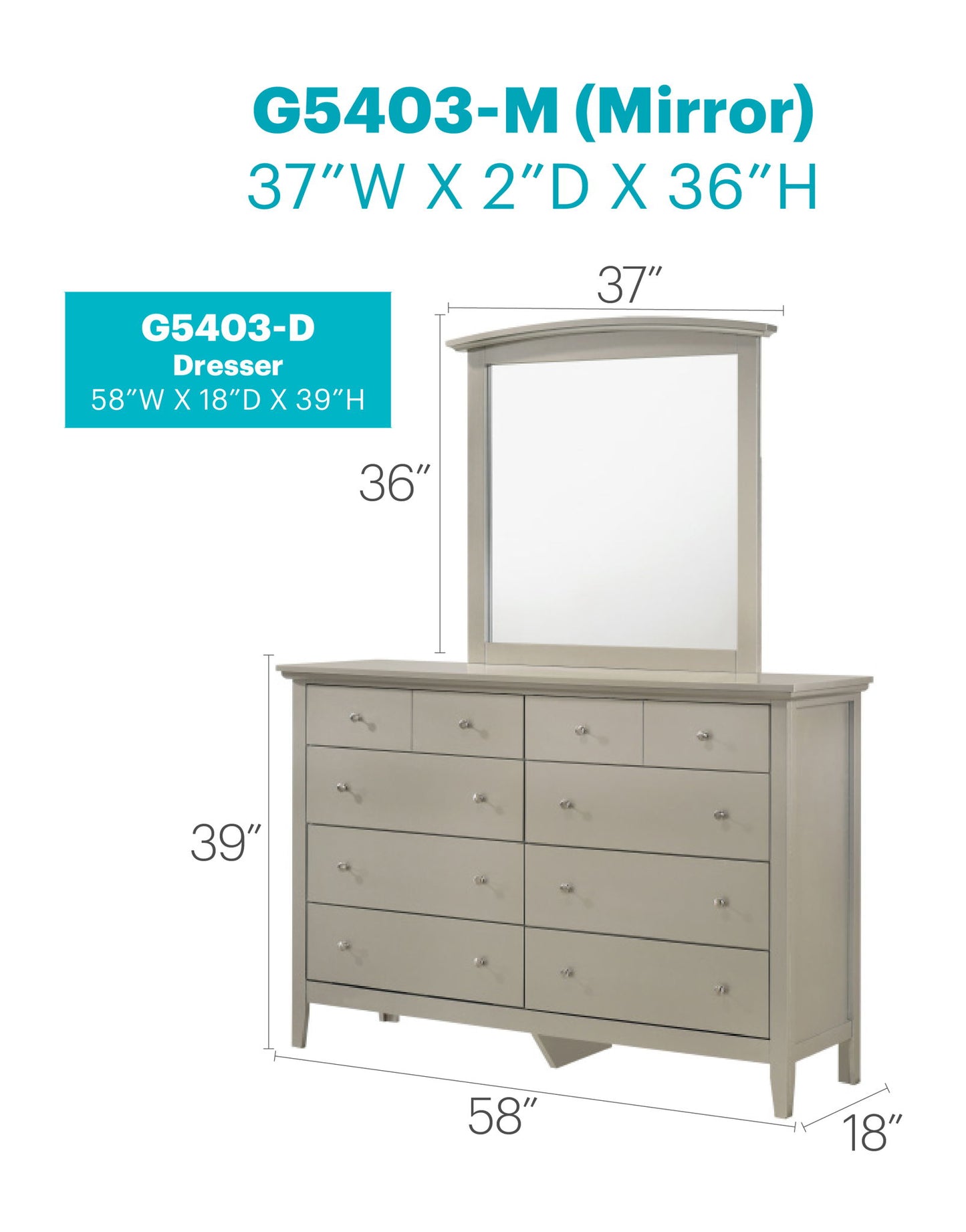 Glory Furniture - Hammond - Dresser
