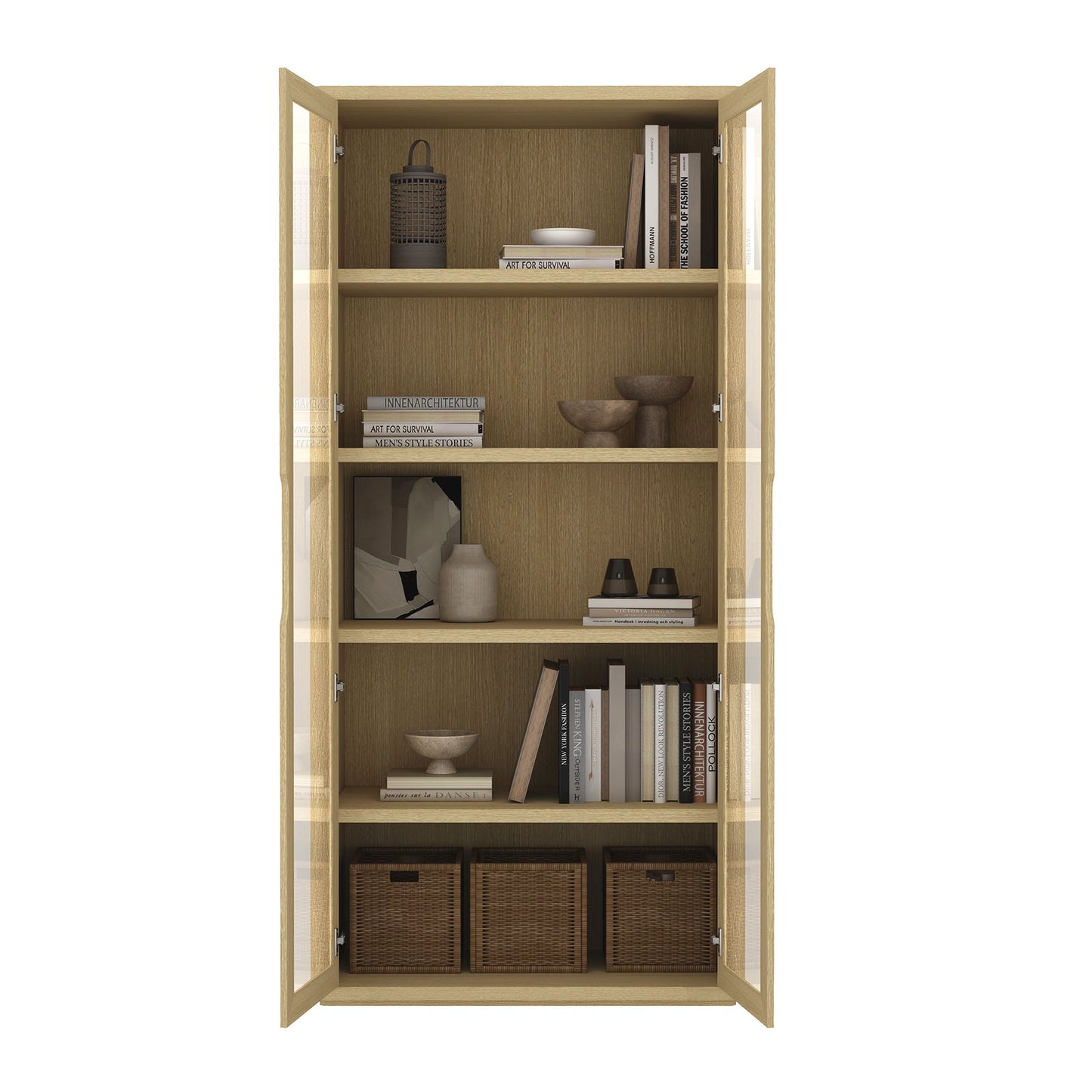 Manhattan Rivington - Bookcase Cabinet With Glass Doors