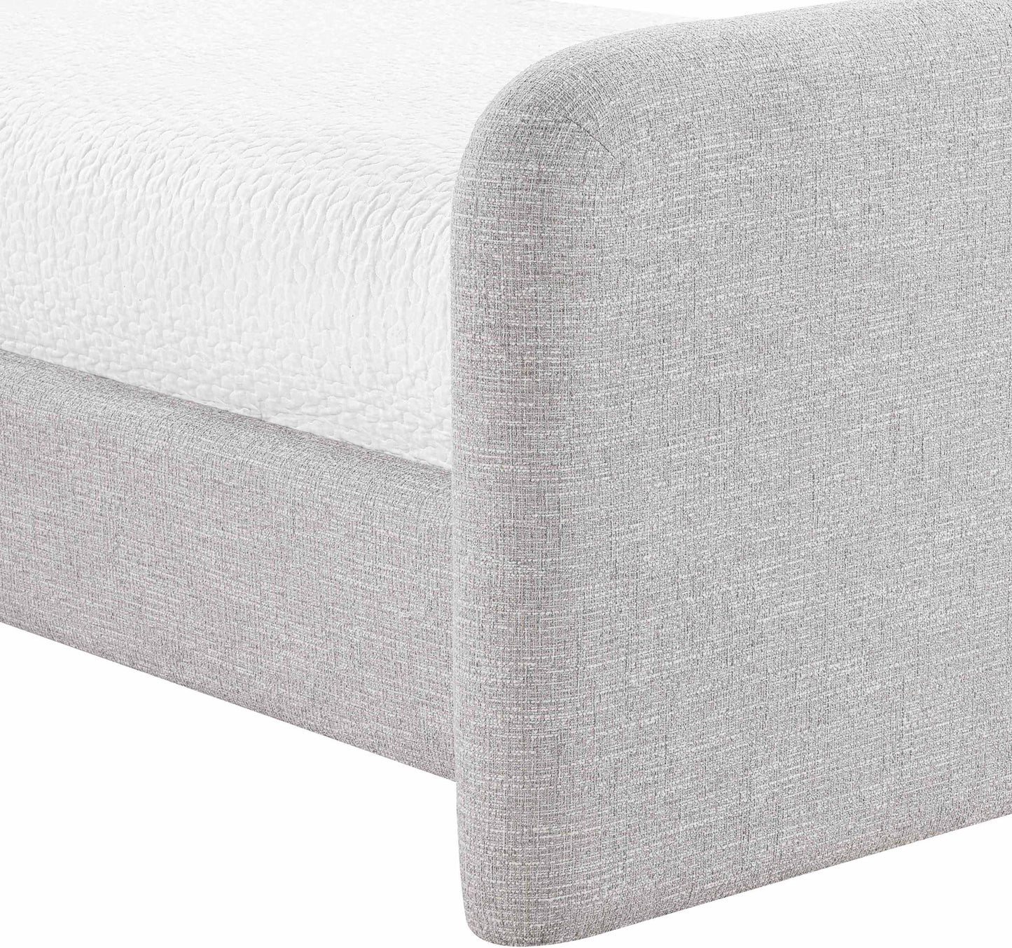 Fira - Linen Textured Fabric Upholstered Bed
