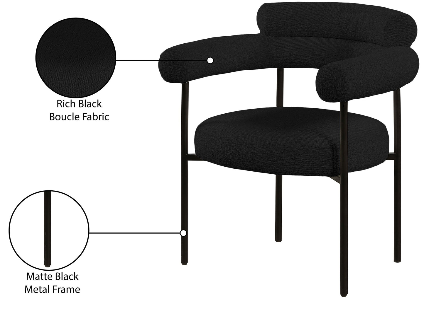 Blake - Dining Chair With Black Legs (Set of 2)