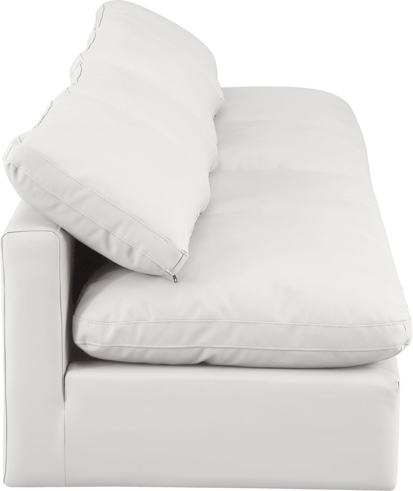 Indulge - Faux Leather 4 Seat Modular Armless Sofa