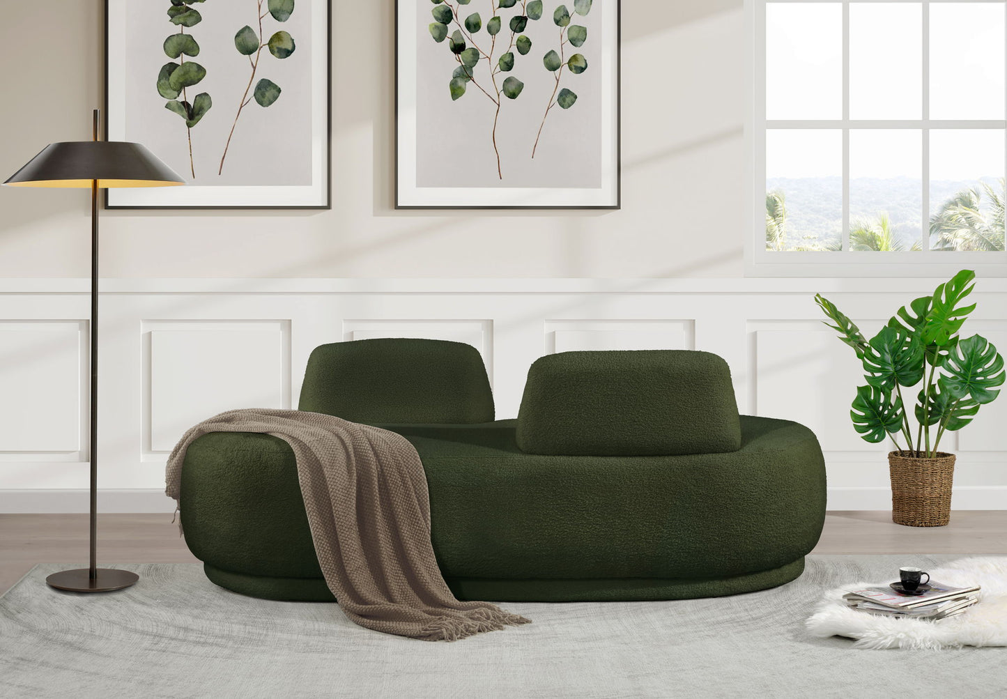 Argyle - Teddy Fabric Chaise / Loveseat