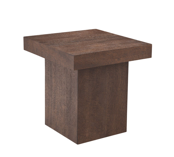 Padula - Large End Table - Brown Oak