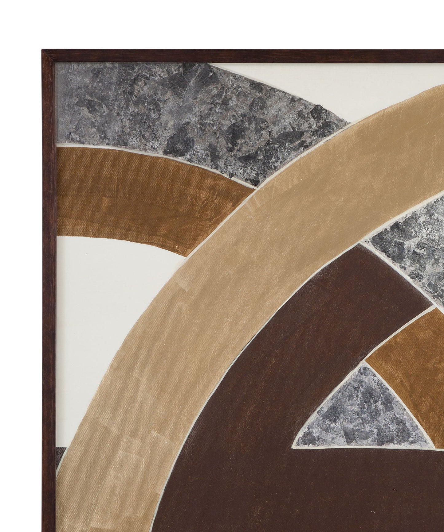 Neutral Geometry I Framed Print - Brown