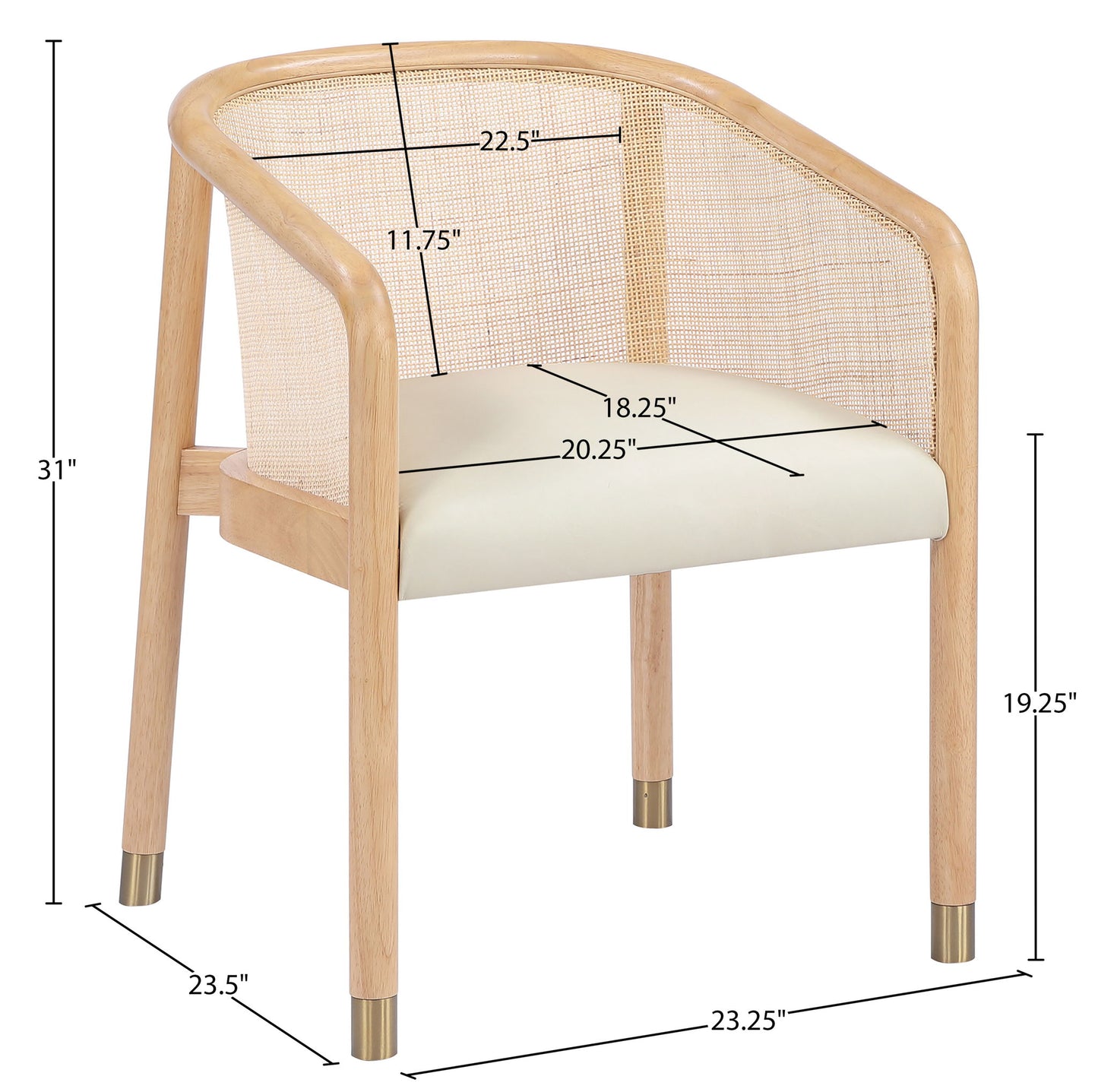 Sylvan - Vegan Leather Dining Chair (Set of 2) - Natural Frame