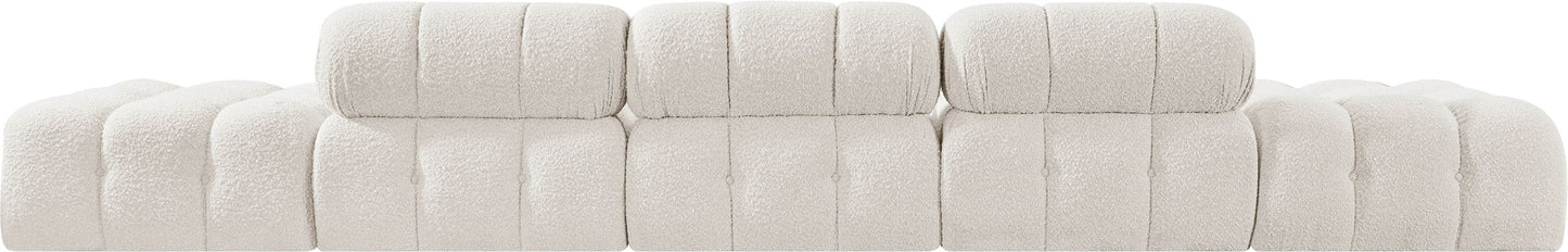 Ames - 5 Piece Boucle Upholstered Modular Sofa With 2 Armless Seats