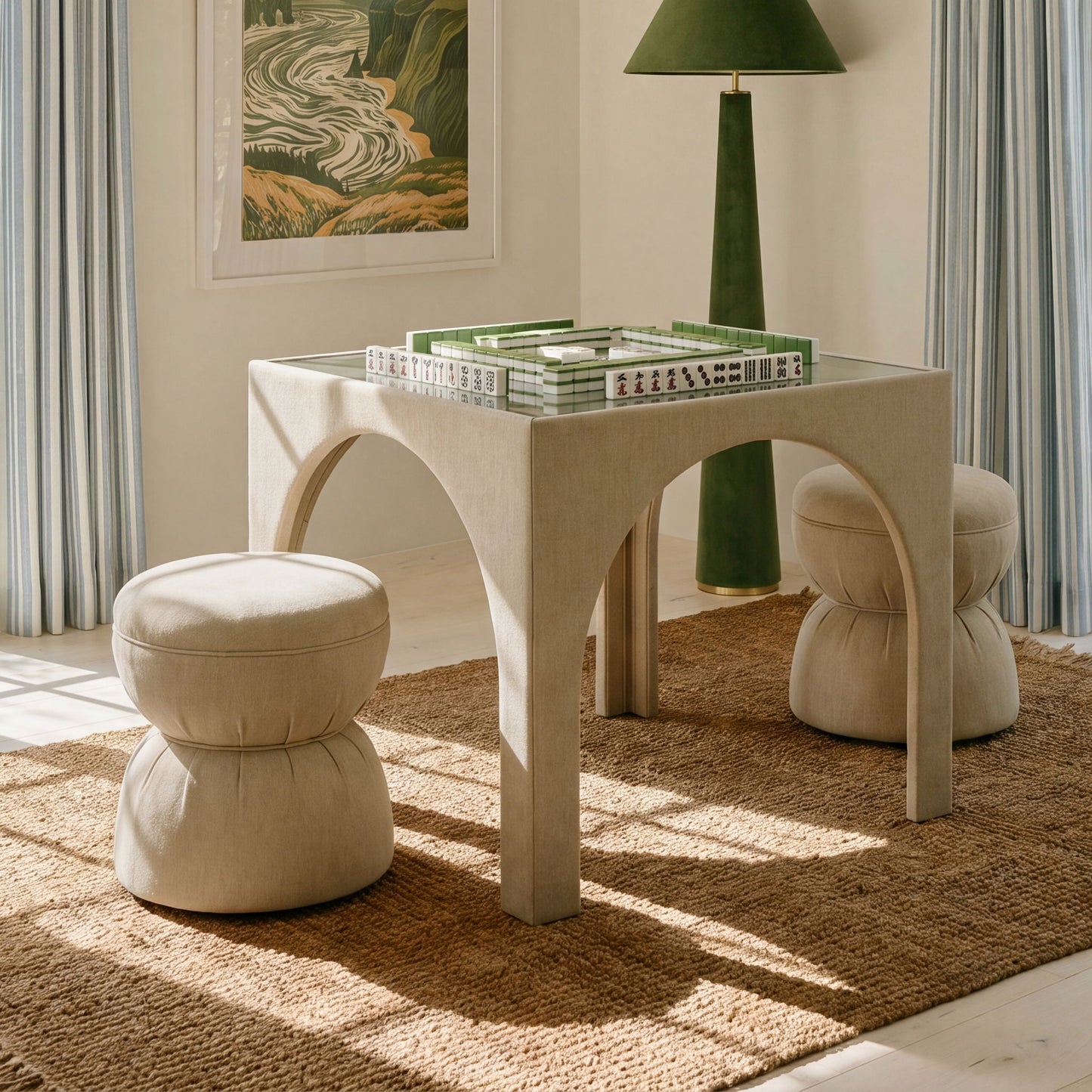 Tomlin - Gaming Ruched Ottoman