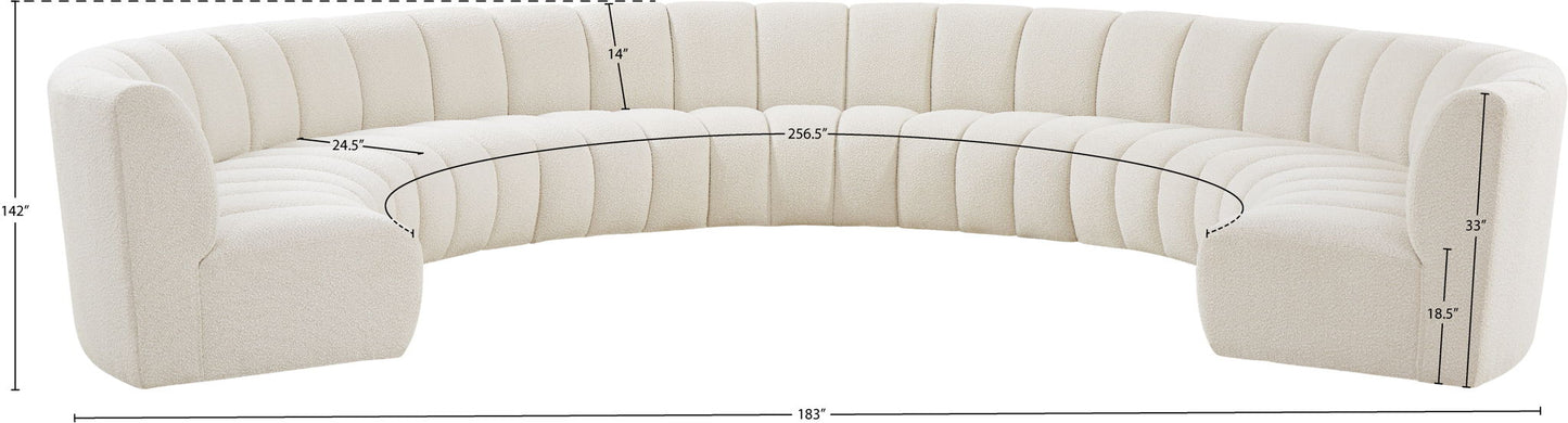 Infinity - 9 Piece Boucle Modular Sectional