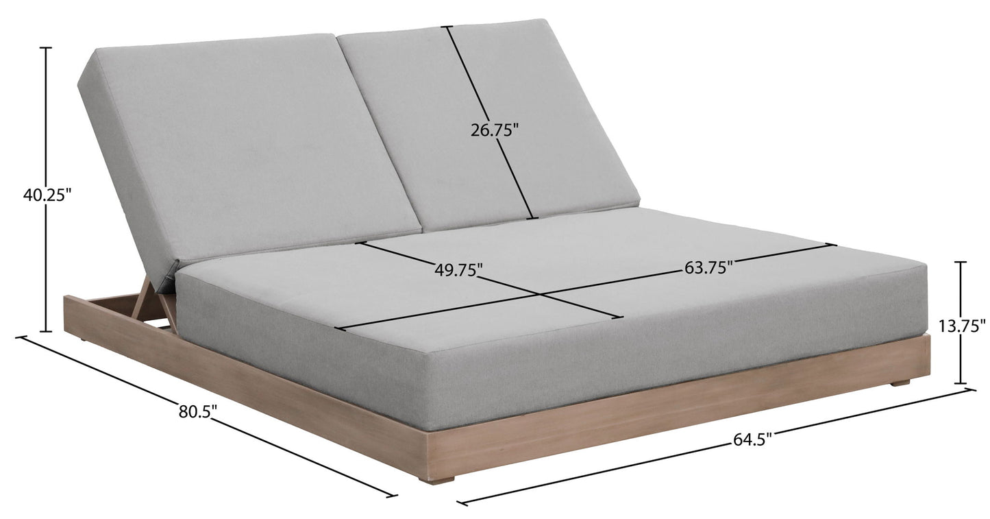 Solace - Olefin Performance Fabric Outdoor Patio Double Lounge Chair