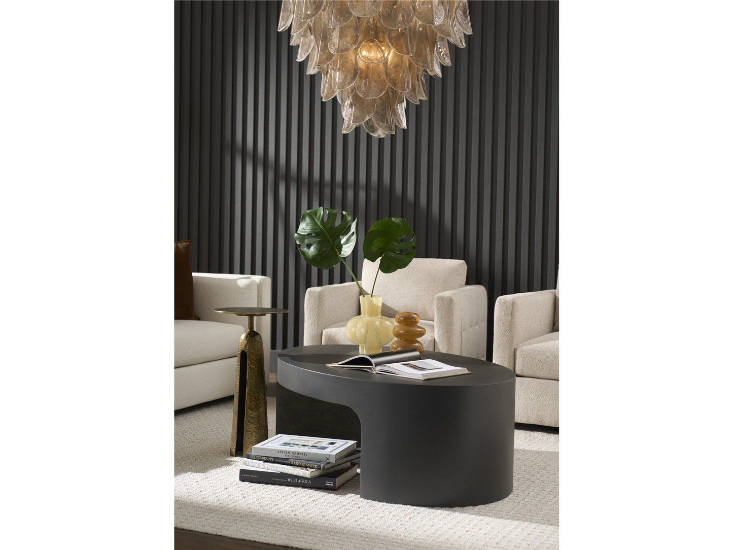 Modern - Concrete Cocktail Table - Black