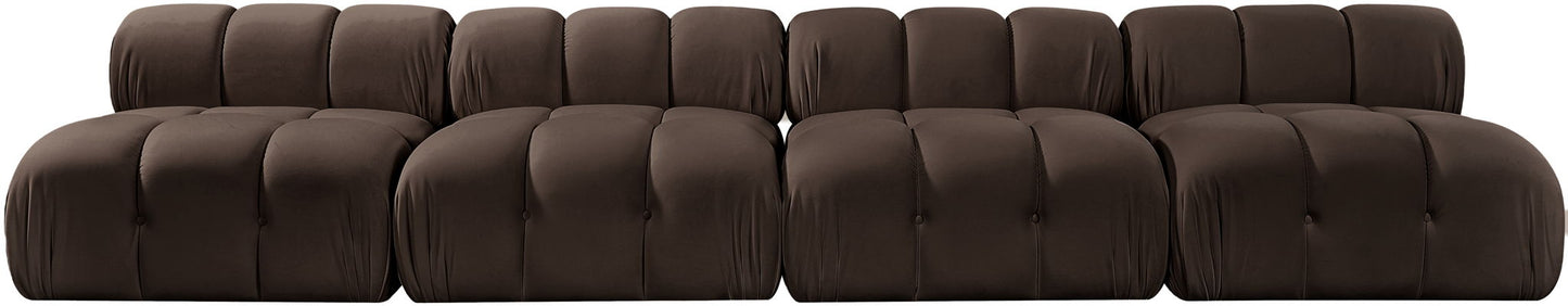 Orin - Velvet 4 Piece Modular Sofa