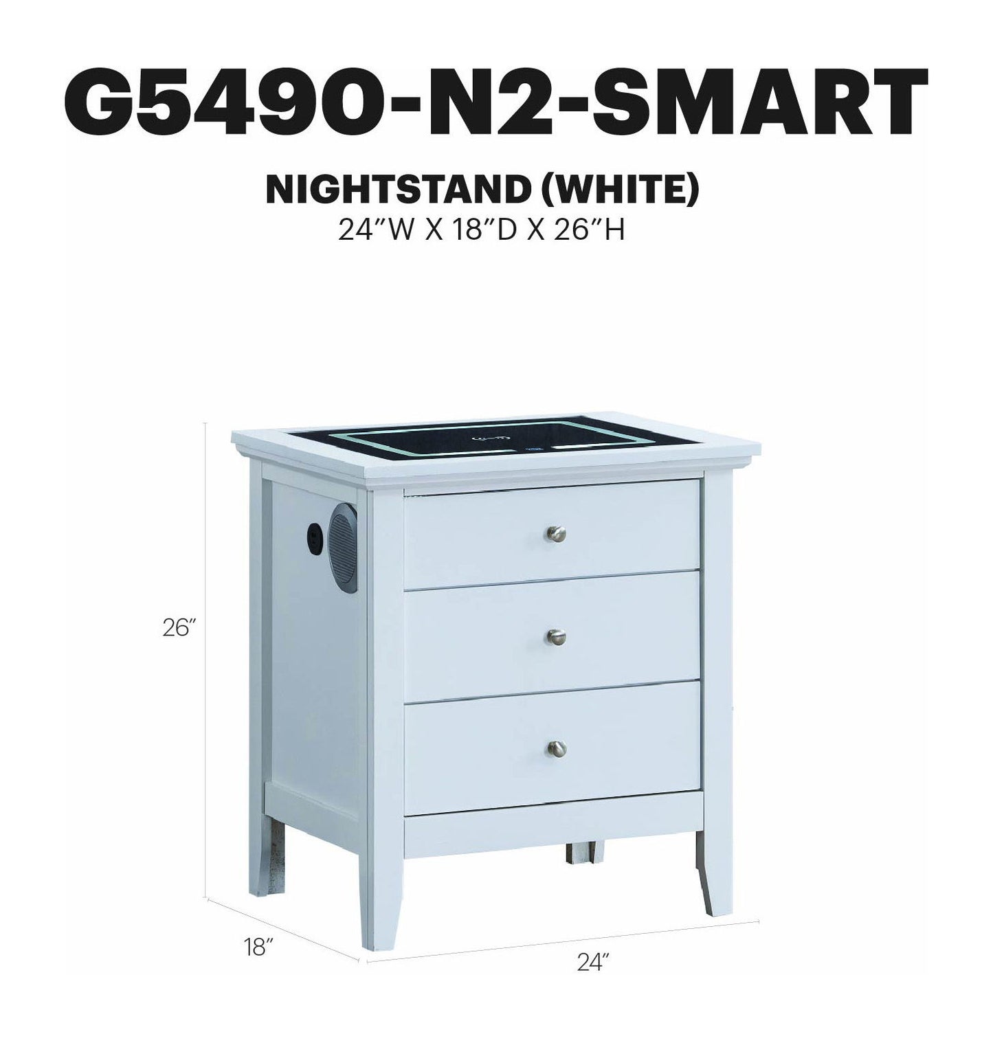 Glory Furniture - Hammond - 3 Drawer Nightstand