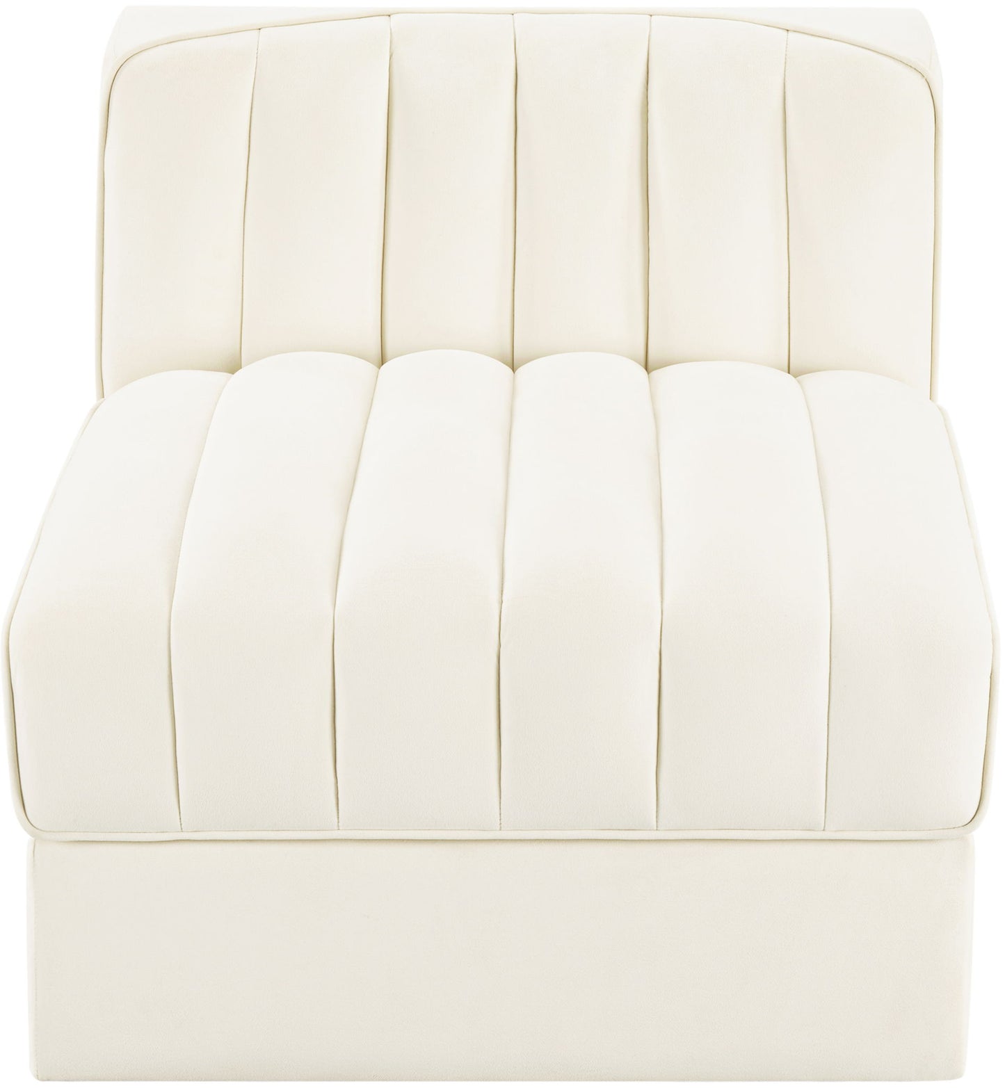 Rummi - Velvet Performance Fabric Upholstered Modular Armless Chair