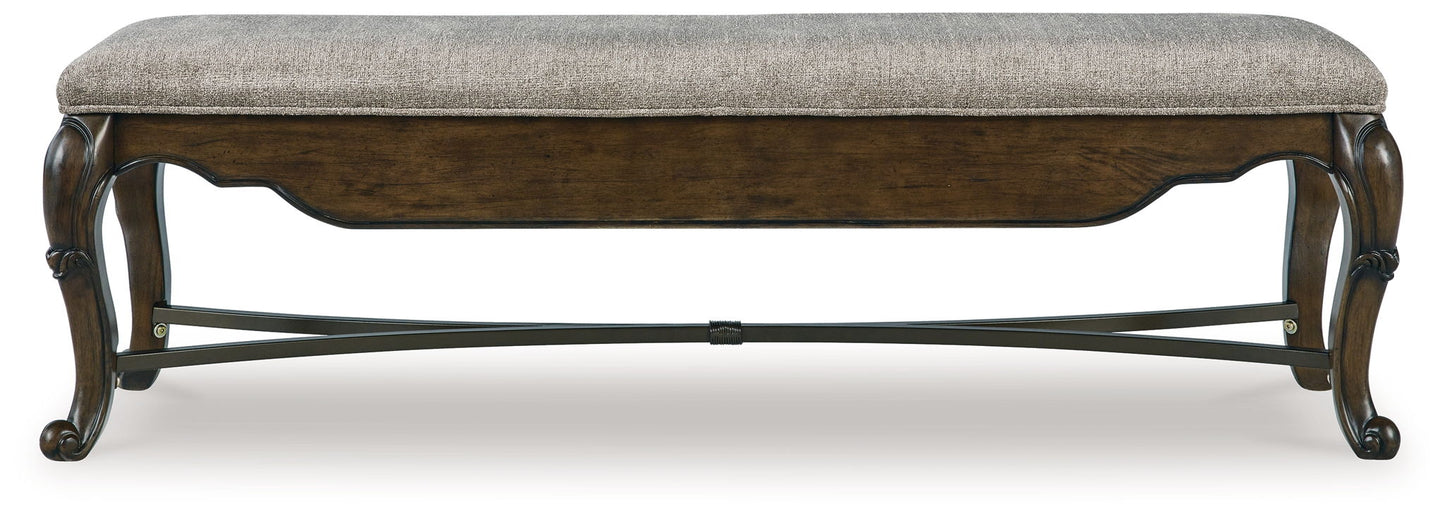 Maylee - Upholstered Storage Bench - Dark Brown