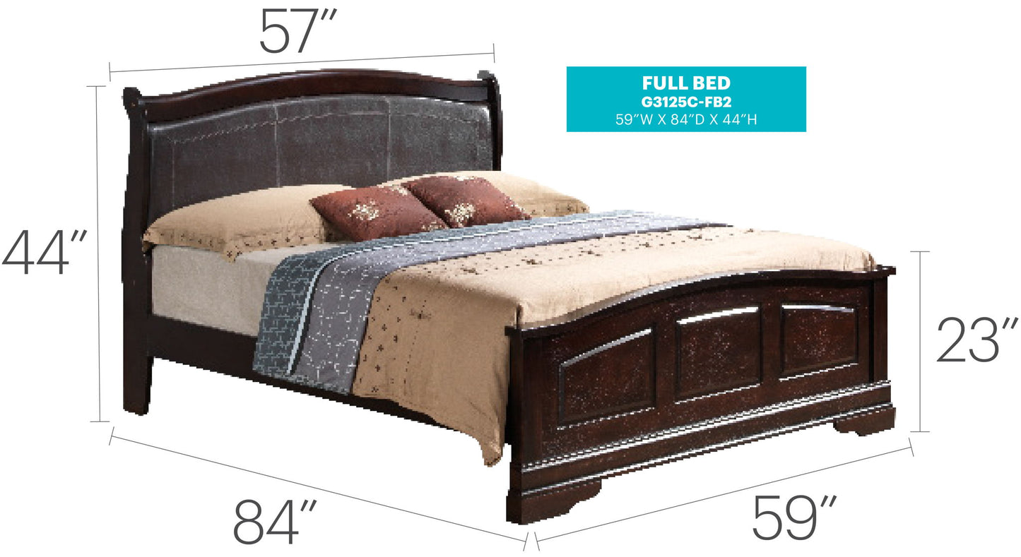 Glory Furniture - Louis Phillipe - Upholstered Bed