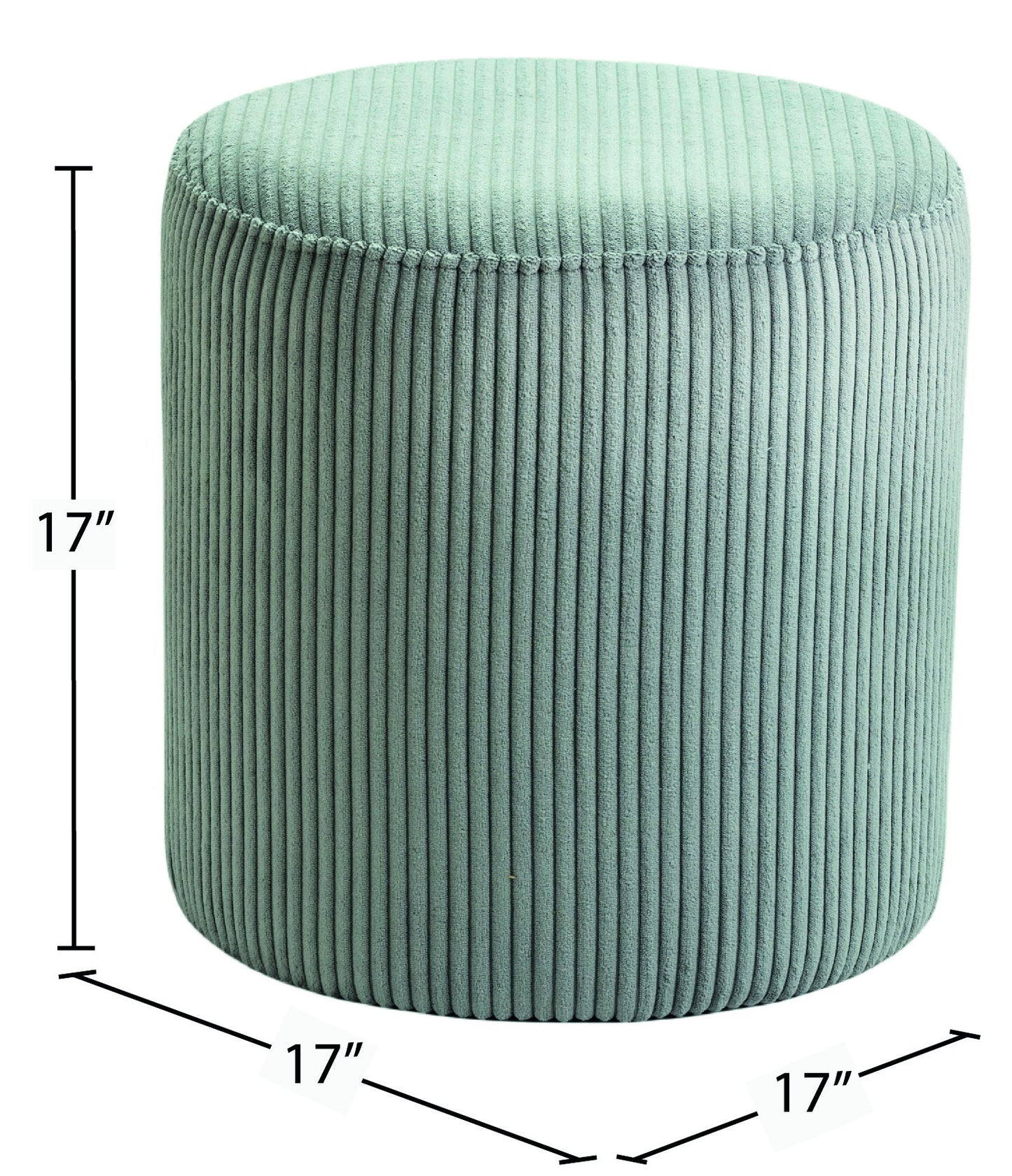 Roy - Round Microsuede Ottoman / Stool