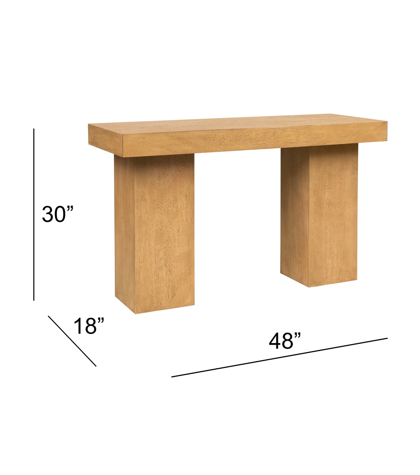 Padula - Console Table - Light Oak
