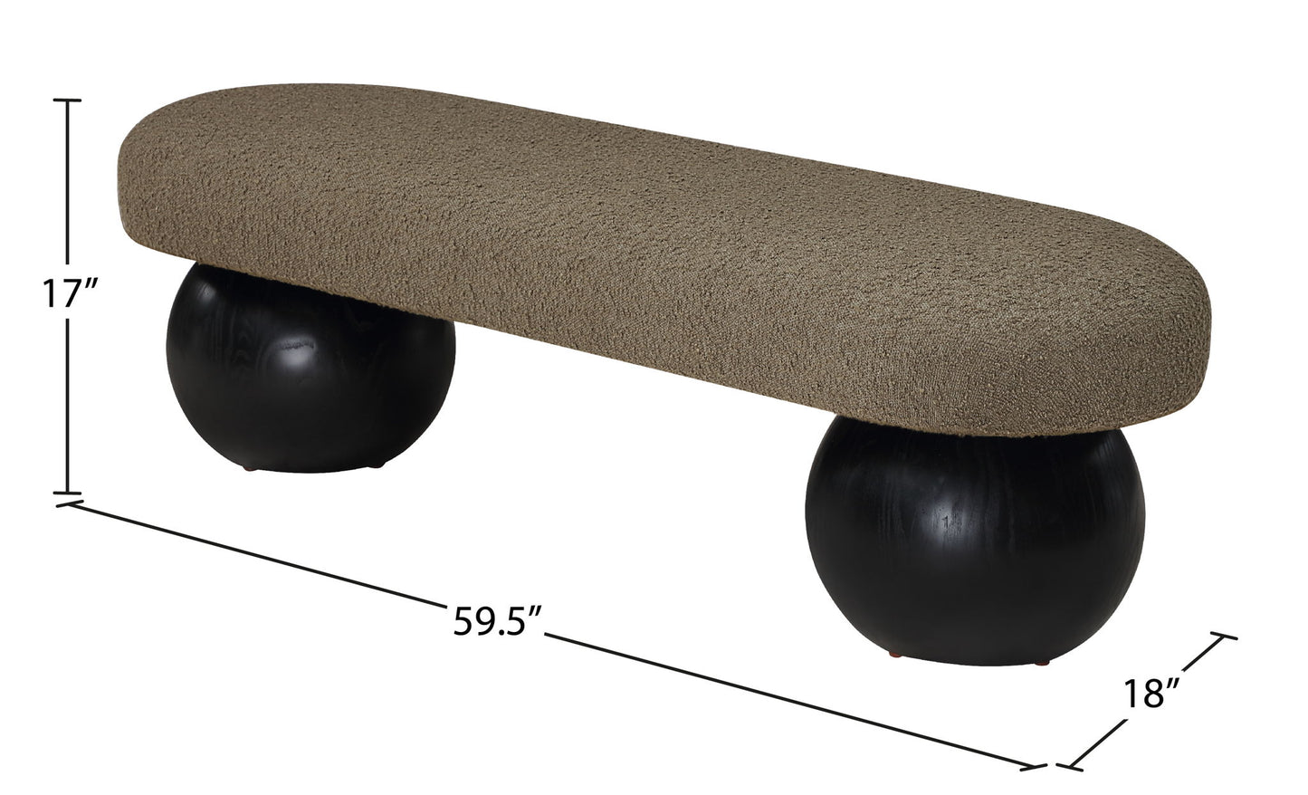 Bowie - Bench - Black Legs