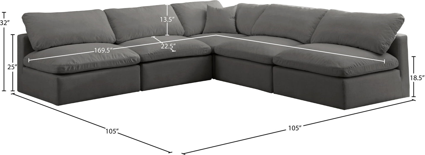 Plush - 5 Piece Modular Sectional