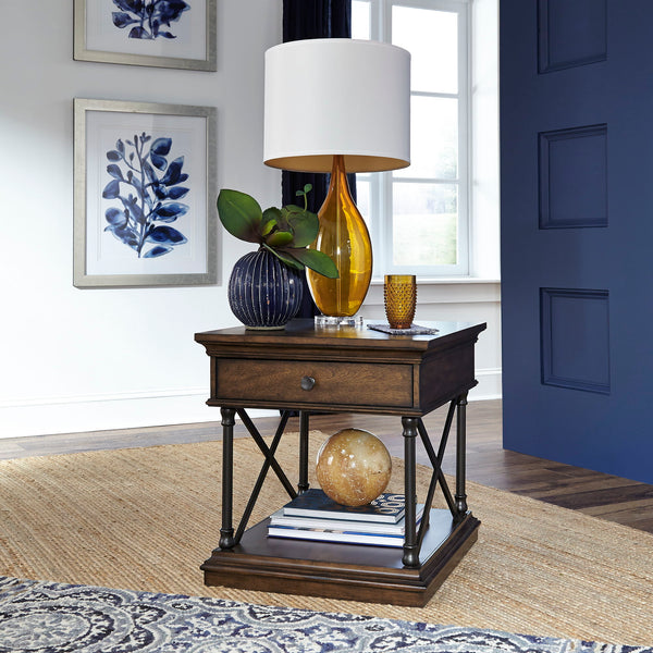 Tribeca - Drawer End Table - Cordovian Brown