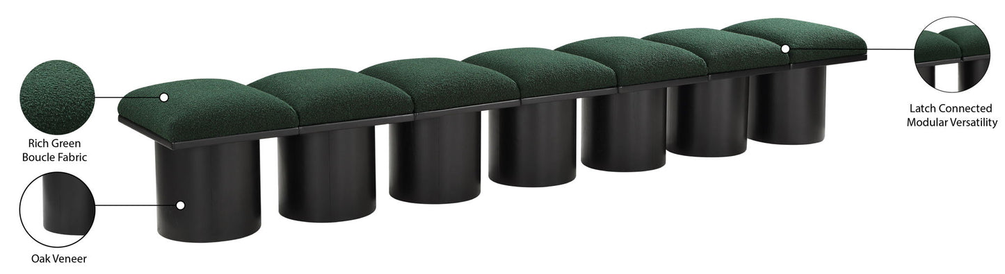 Pavilion - 7 Piece Modular Bench With Black Base