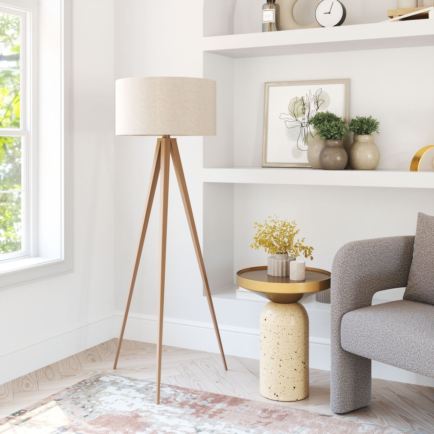 Imperial - Floor Lamp - Beige / Natural