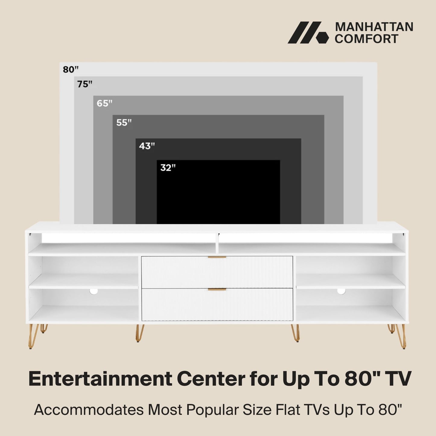 Manhattan Dumbo - Fluted TV Stand