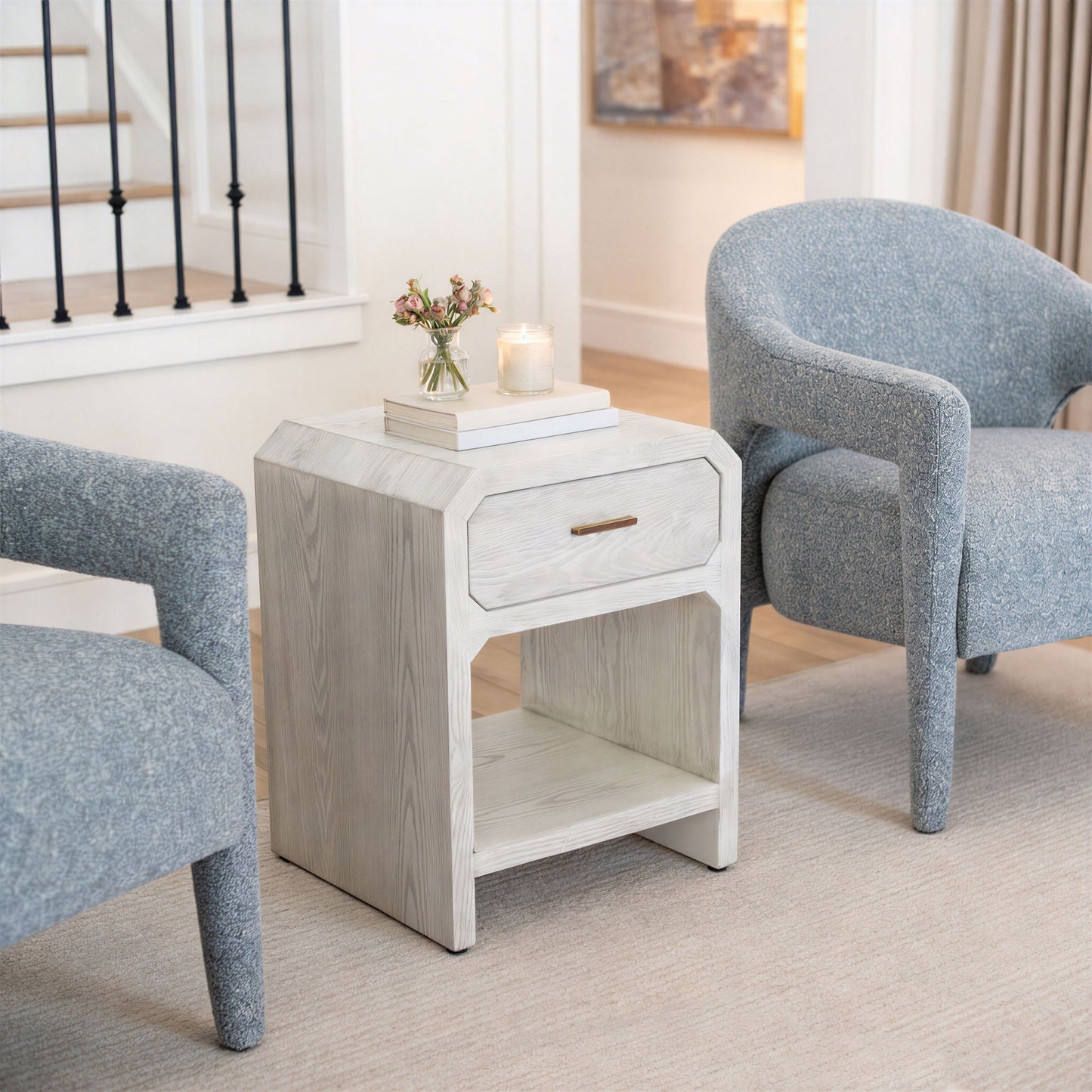 Yume - Side Table - Oak White