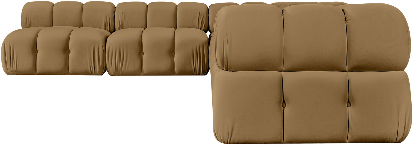 Orin - Velvet 6 Piece Modular L-Shaped Sectional