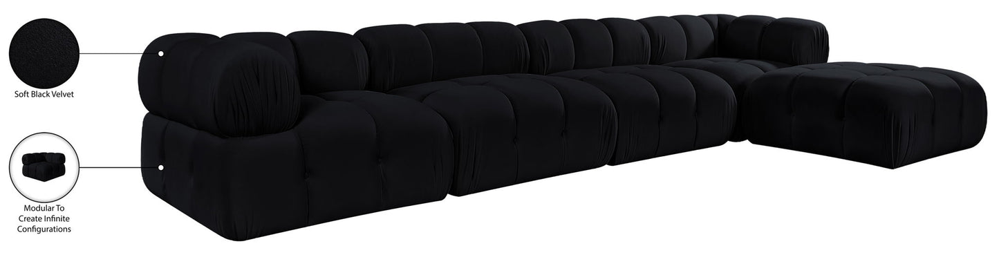 Orin - Fabric Velvet 5 Piece Modular Sectional