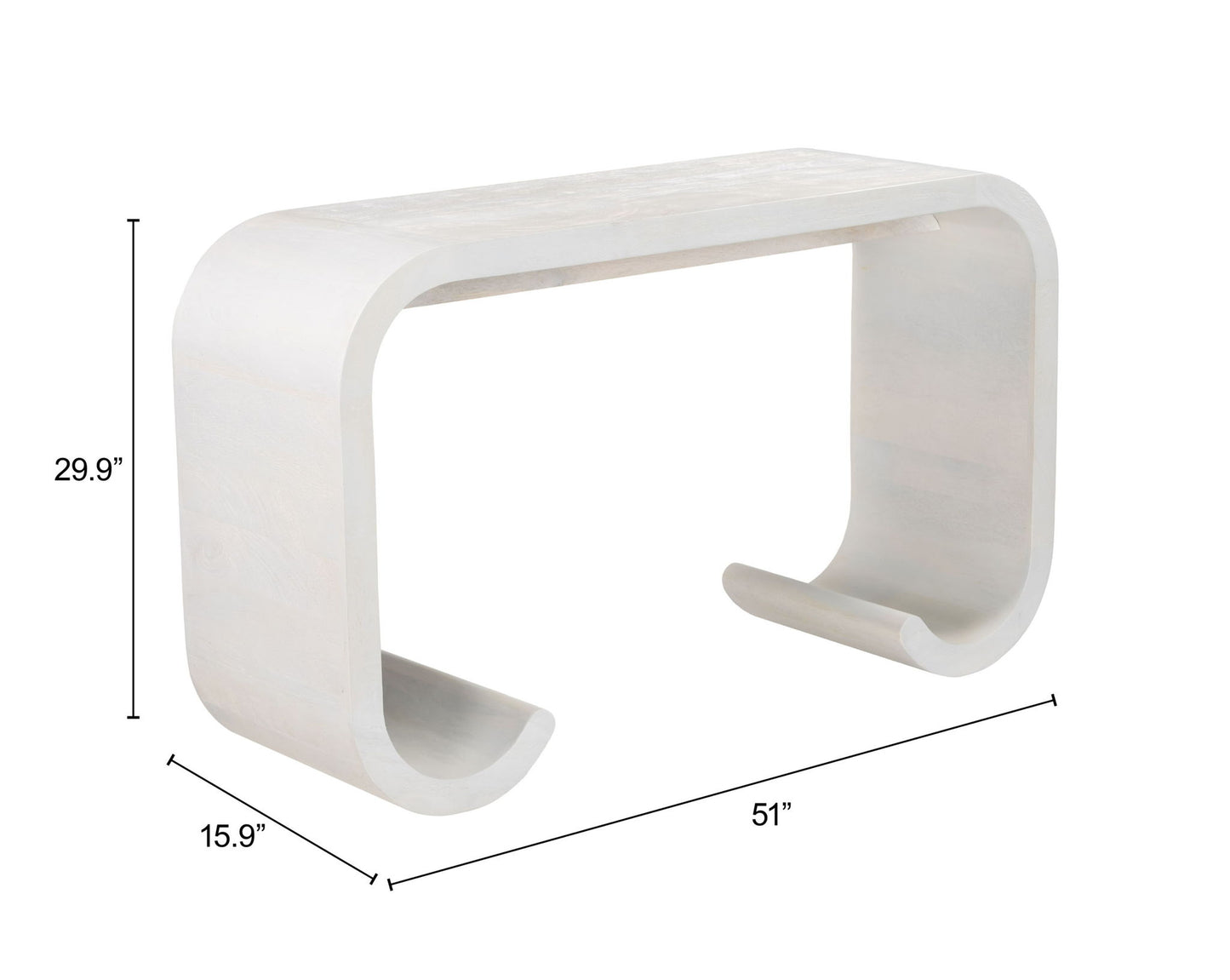 Dena - Console Table - White