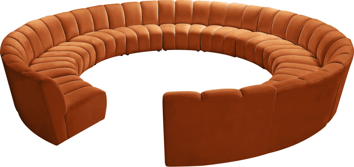 Infinity - 12 Piece Velvet Modular Sectional