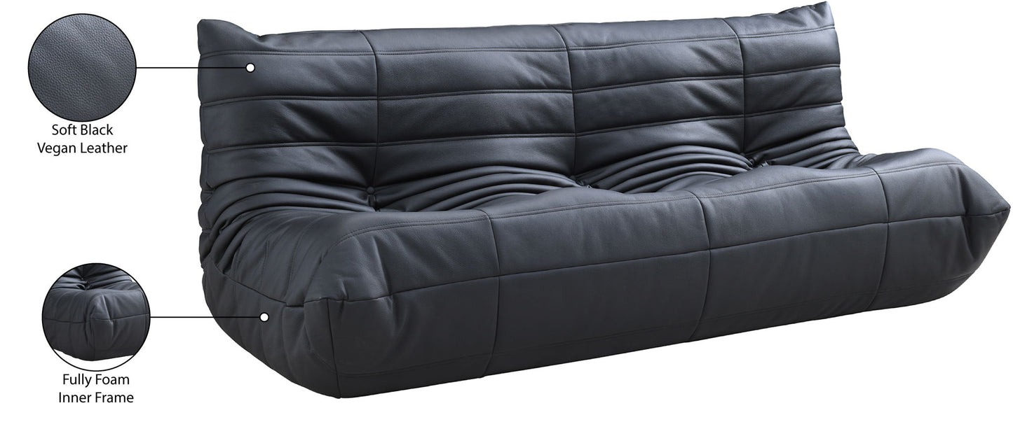 Relax - Vegan Leather 77.75" Upholstered Sofa