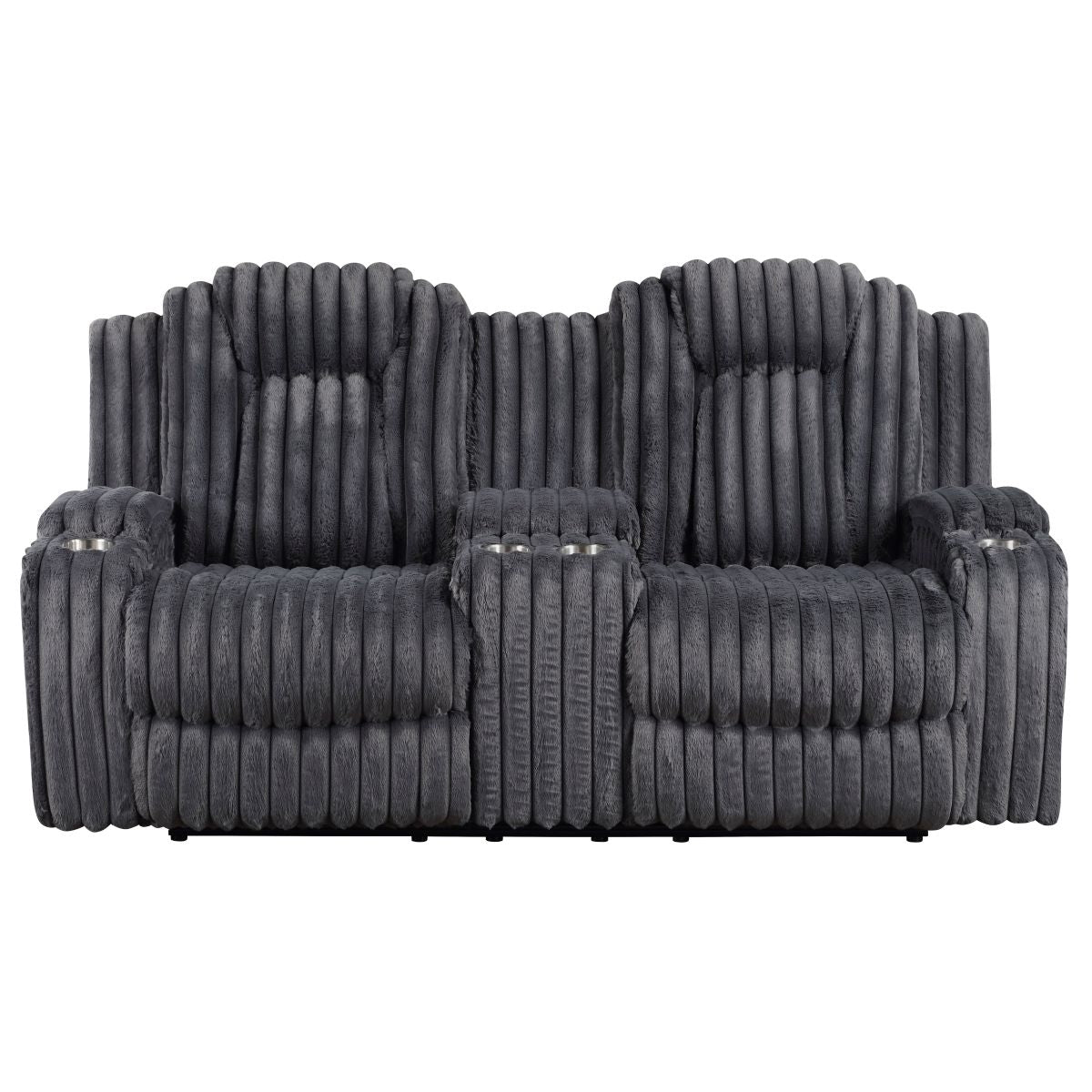 Phyllis Double Reclining Love Seat with Center Console and Cup Holders