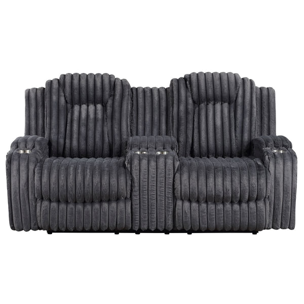 Phyllis Double Reclining Love Seat with Center Console and Cup Holders