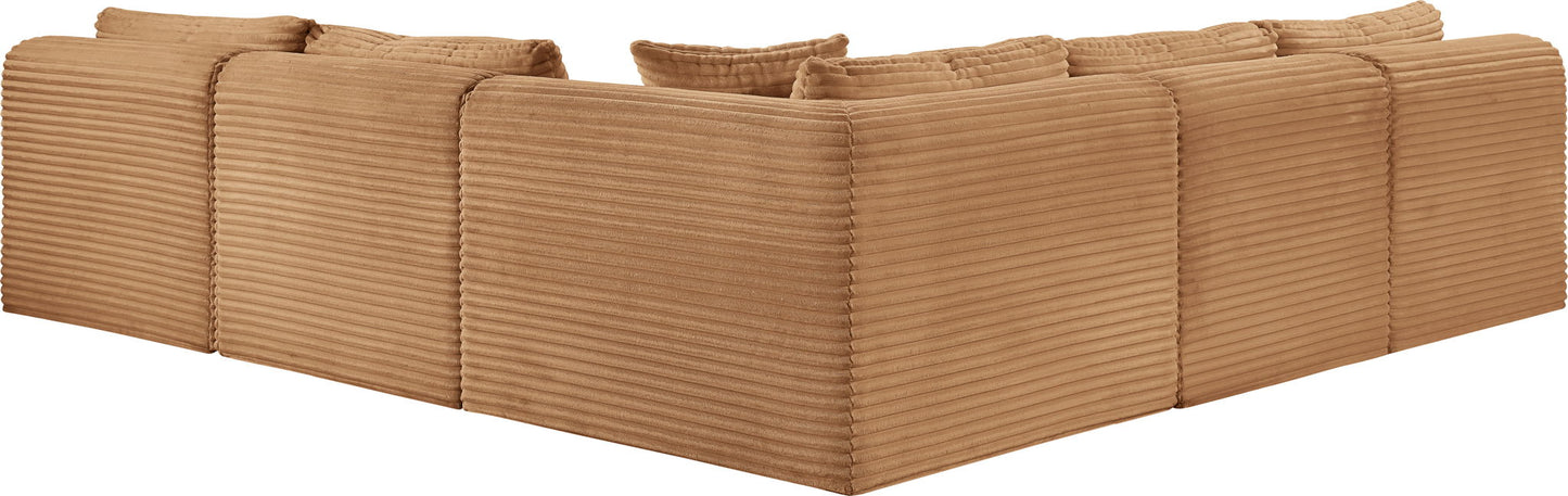 Shaggy - Fabric 5 Piece Modular Corner Armless Sectional