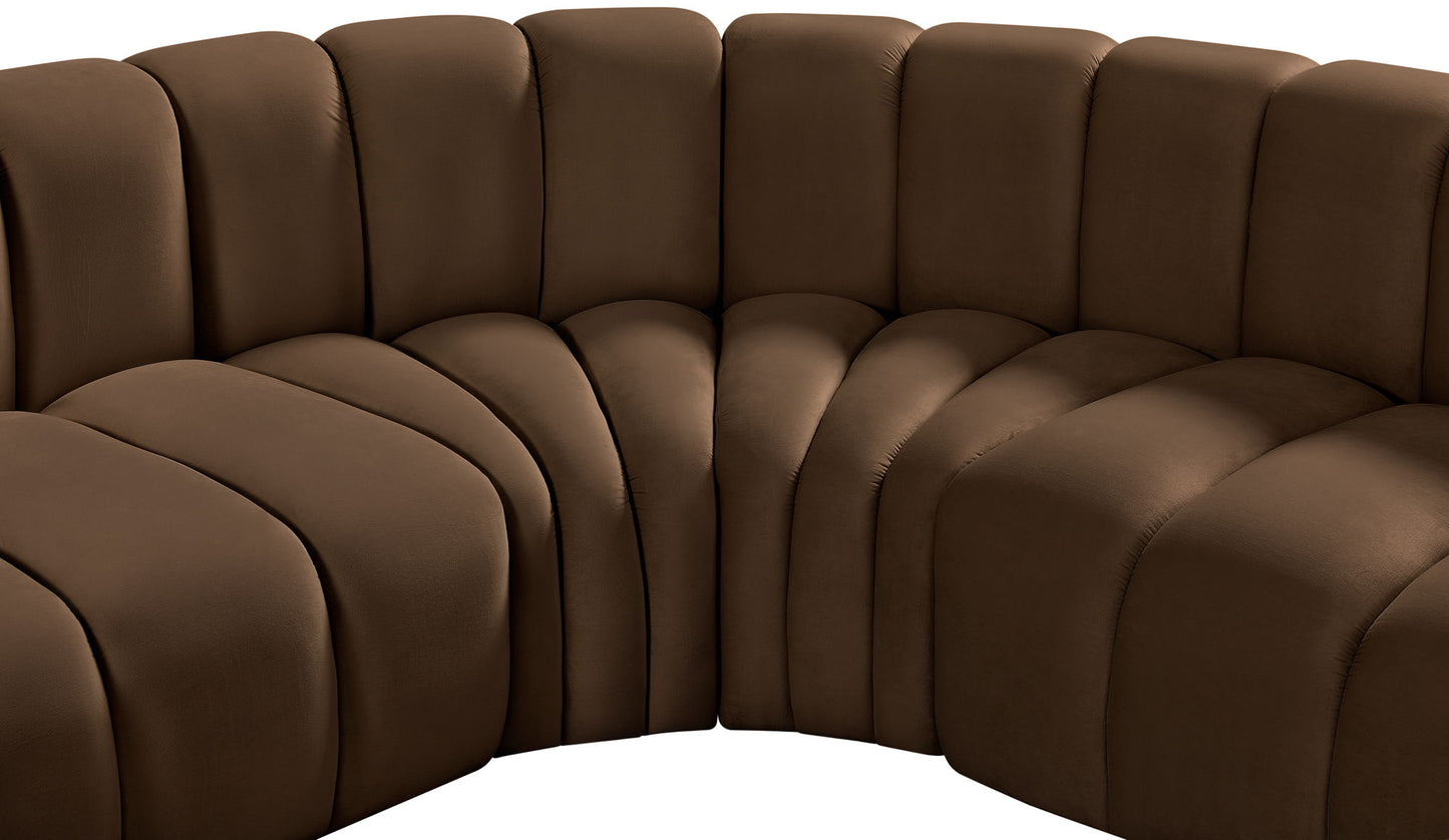 Arc - Velvet 8 Piece U-Shaped Modular Sofa
