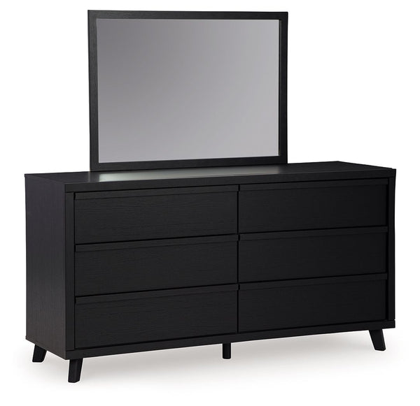 Danziar - Dresser And Mirror - Black
