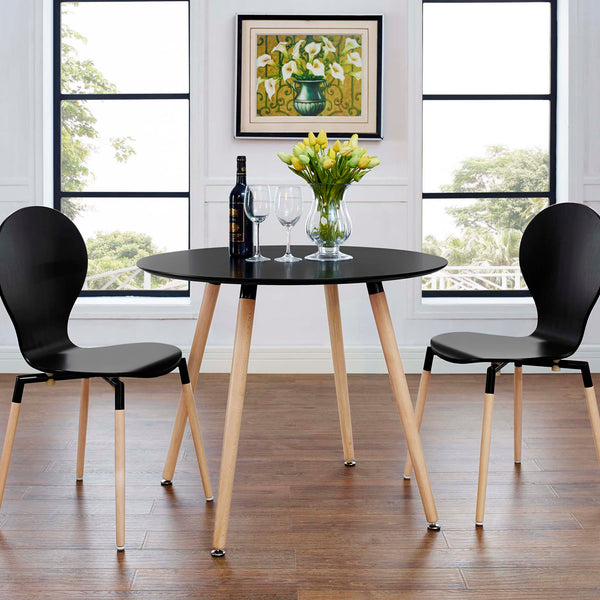 Track Round Dining Table - Black