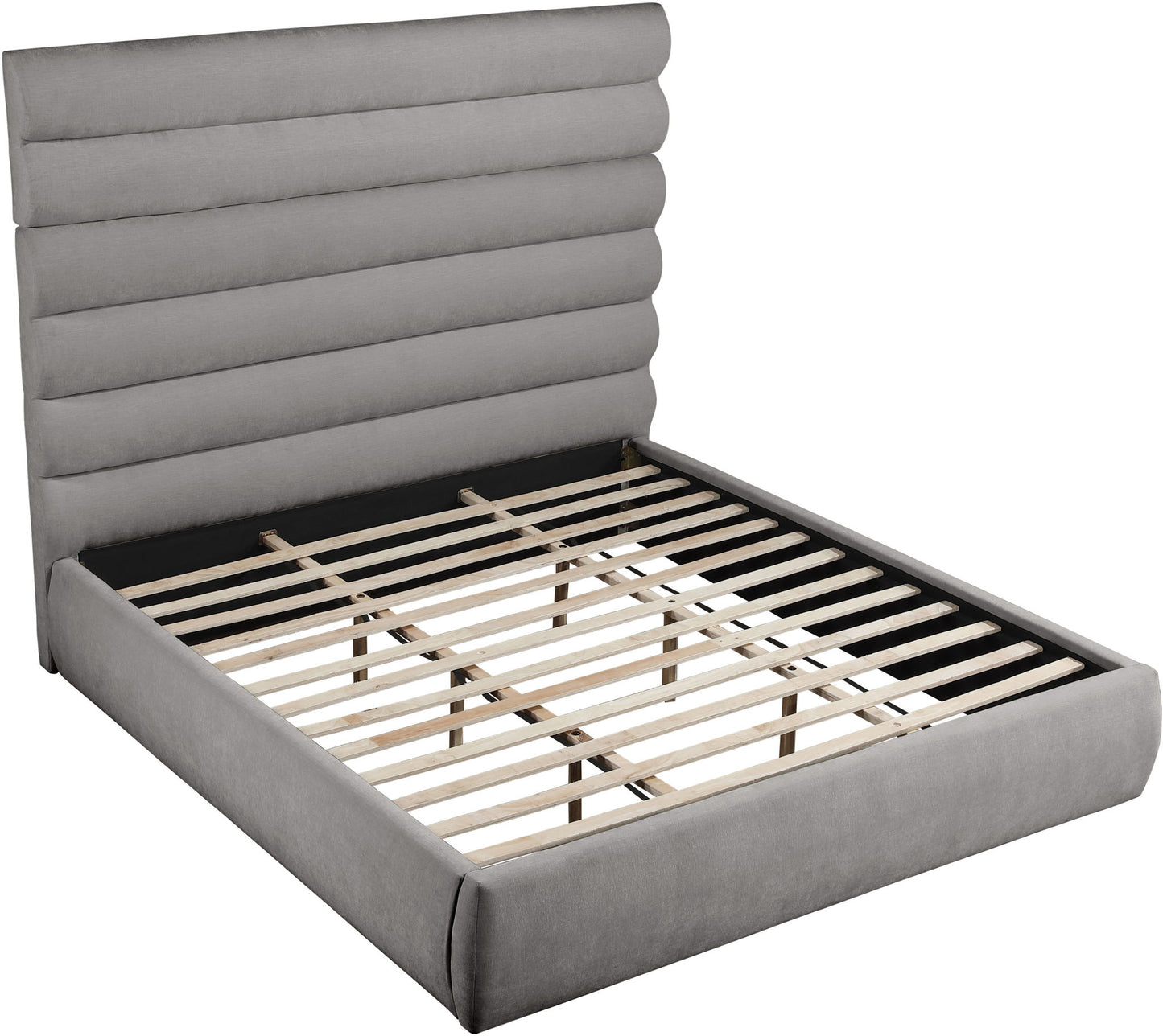 Adam - Chenille Fabric Bed With 70.5" Headboard