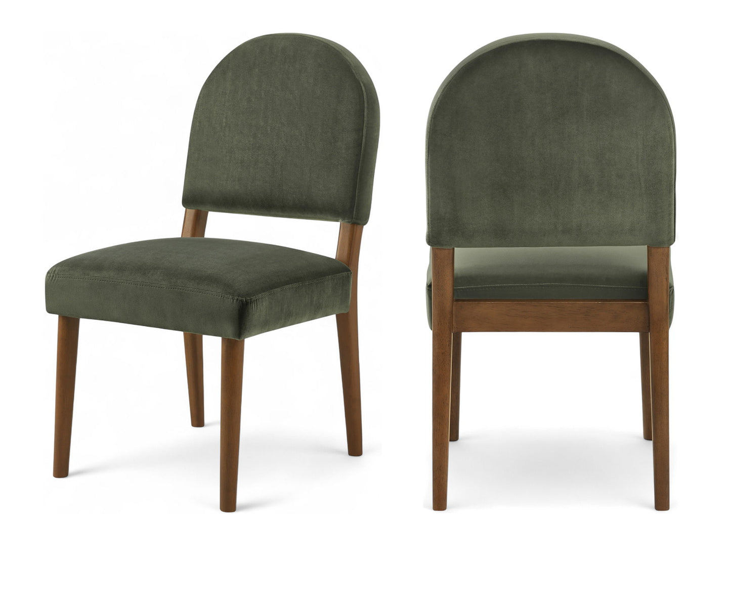 Varinelle - Velvet Dining Chair (Set of 2) - Walnut Frame