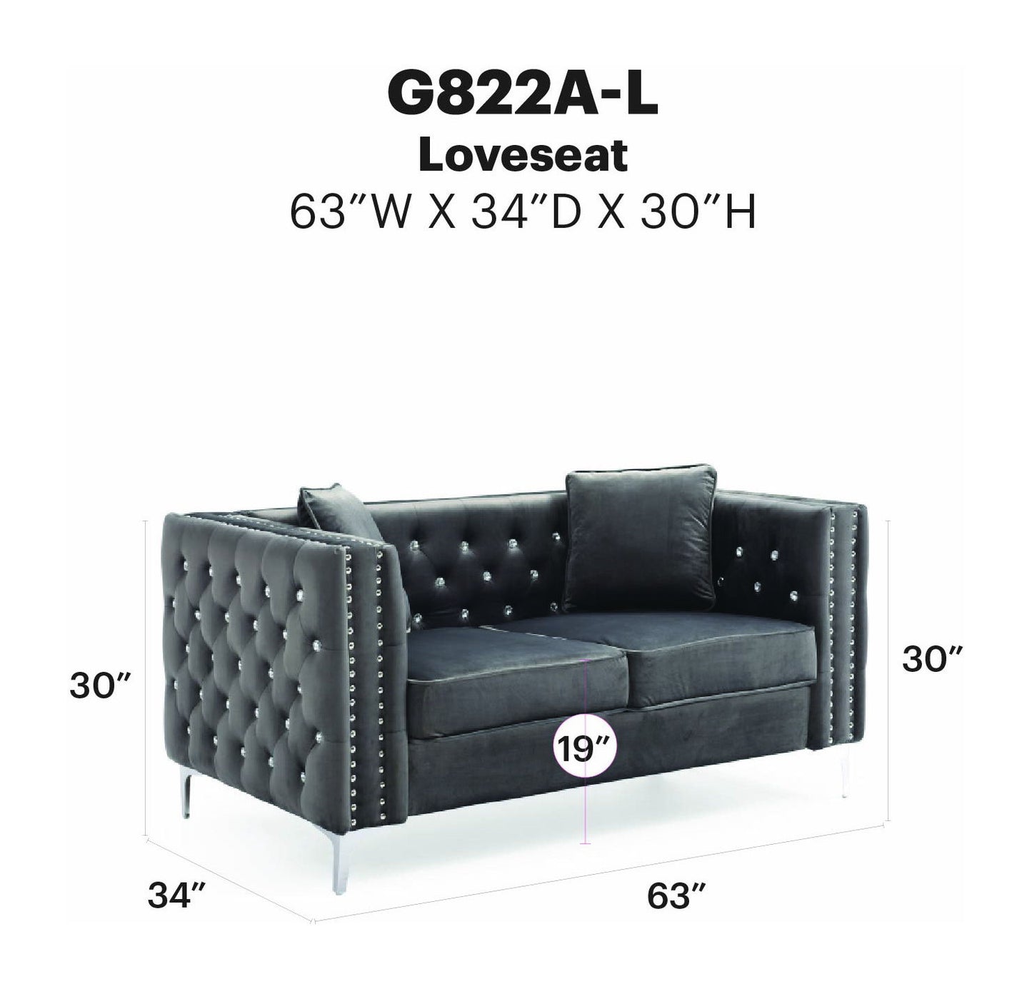 Glory Furniture - Paige - Loveseat