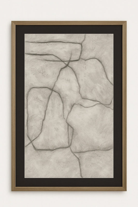 Conversations In The Present Framed Print - Gray / Off White