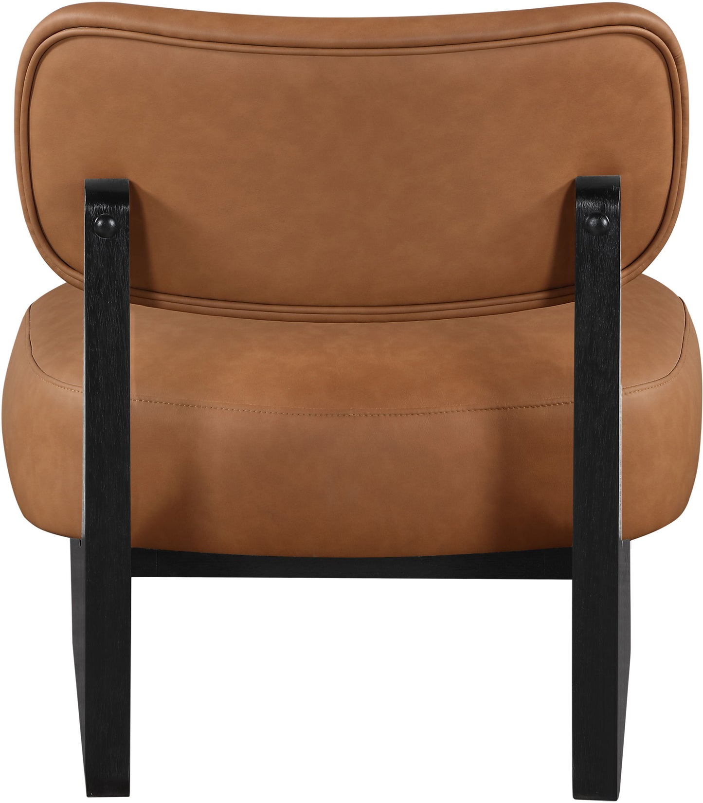 Vetra - Vegan Leather Upholstered Accent Chair With Black Base